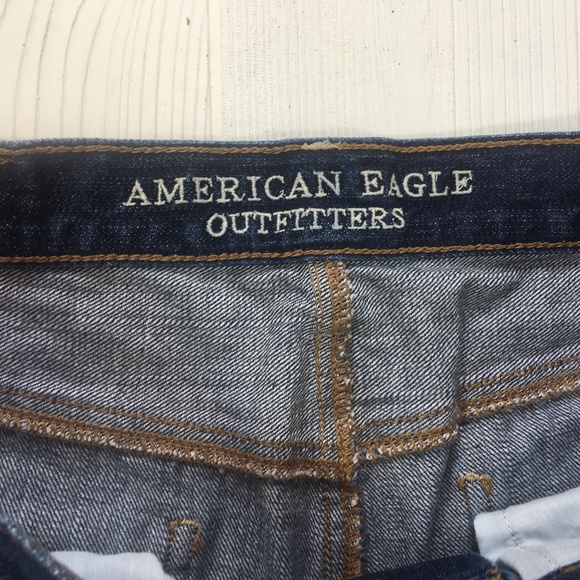 Jean Femme American Eagle Taille Haute, Coupe Capri, Bleu, Taille 2 (neuf Sans étiquette)